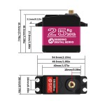 High Torque DS3225MG 25KG Waterproof Metal Gear Digital Motor DS3225 for 1/8 1/10 1/12 RC Car HSP Baja Boat Robot